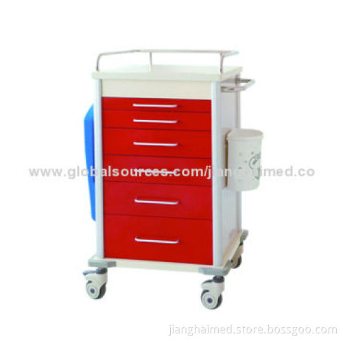 EPC first-aid trolley, CE/ISO9001 and 13485 certified, lockable drawers